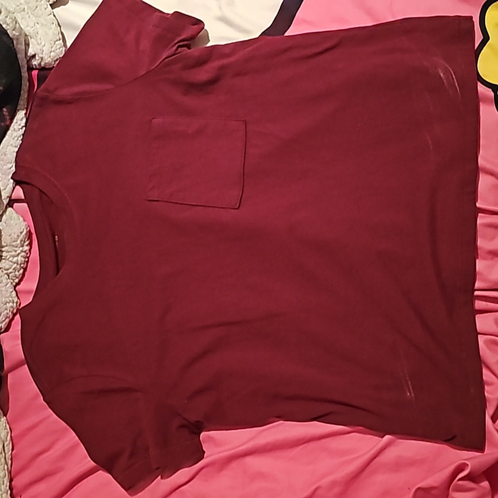 Burgundy plain shirt